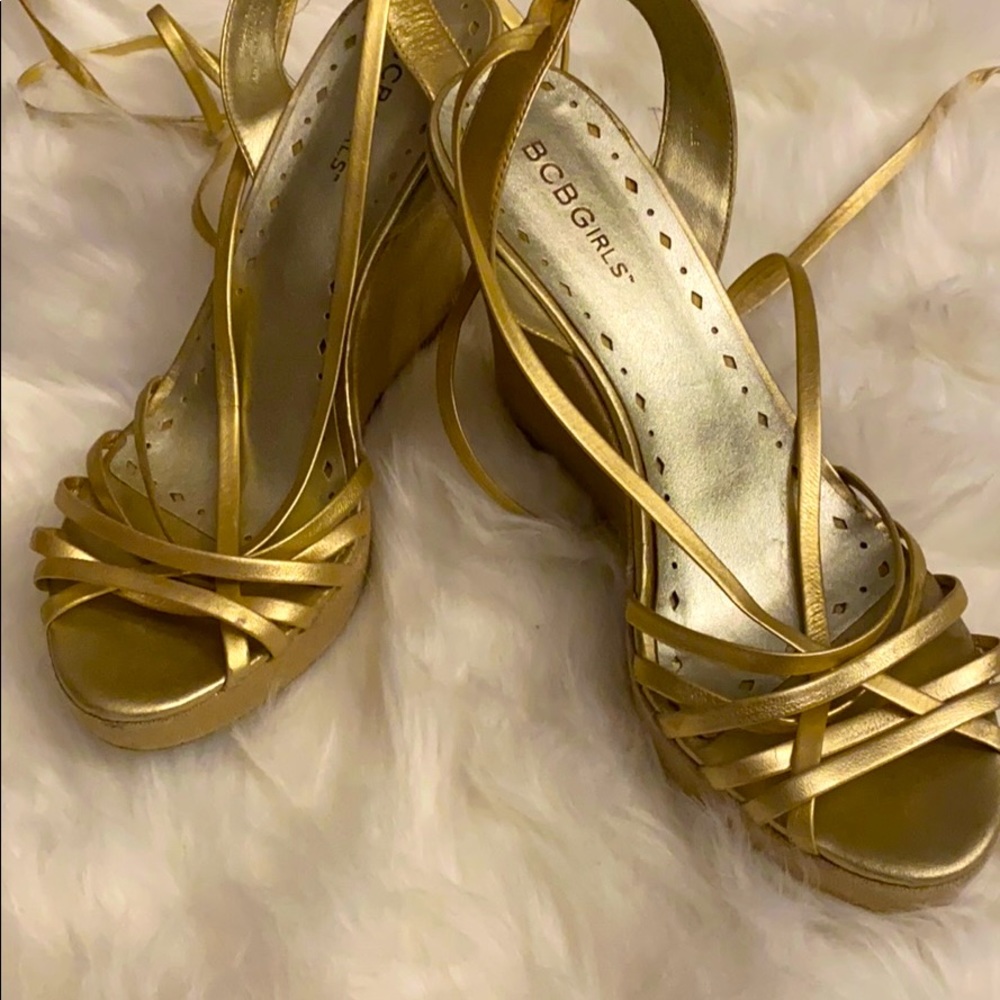 Bcbgirls gladiator wedge sandals